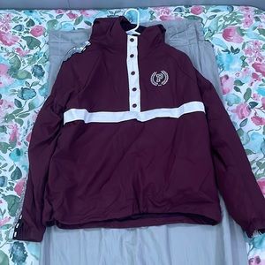 Pink Victoria secret size M/L windbreaker/bomber burgundy